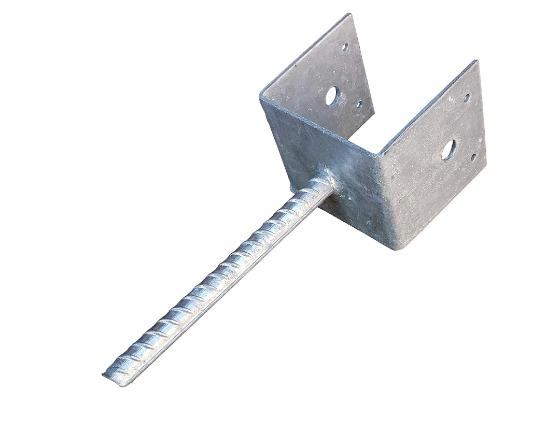 Анкер U-образный для столбов забора из оцинкованной стали