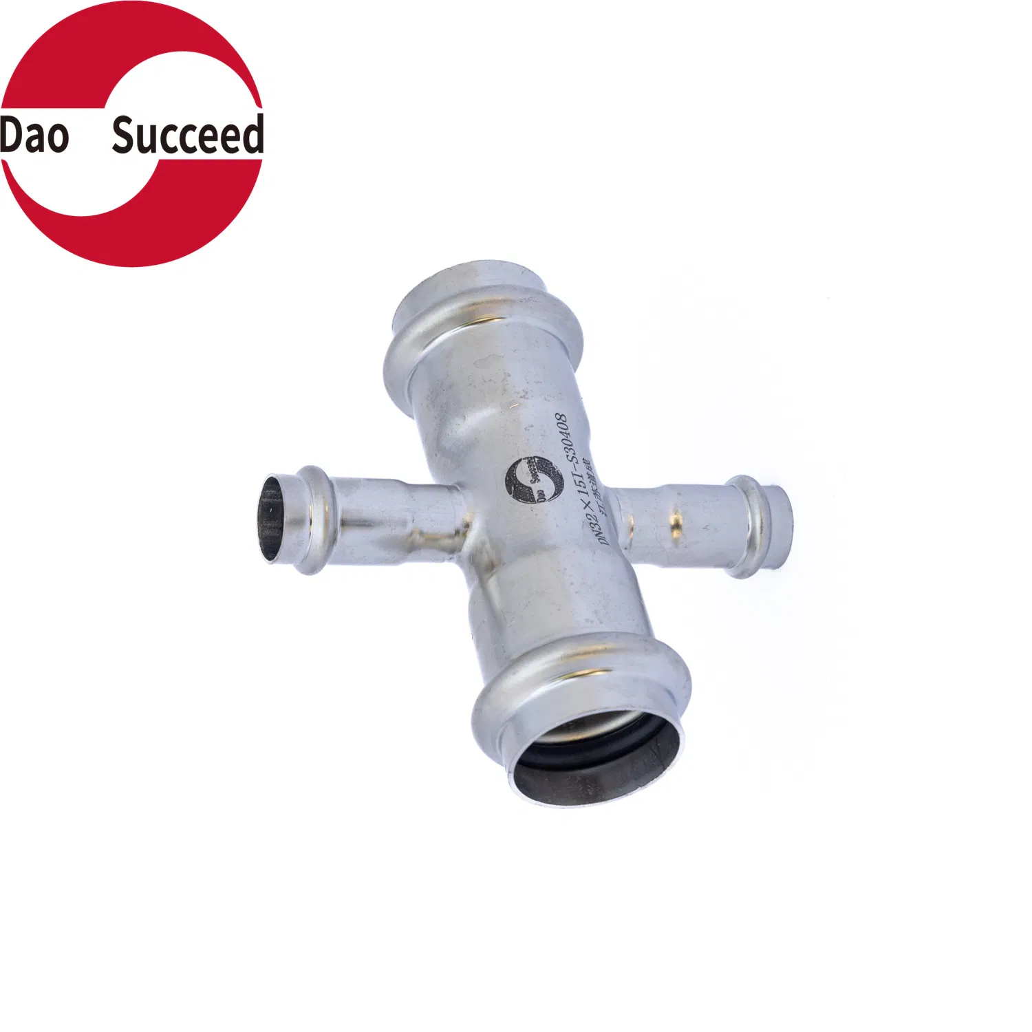 Wholesale SUS304/316L V Profile Stainless Steel Pipe Fitting Reducing Cross
