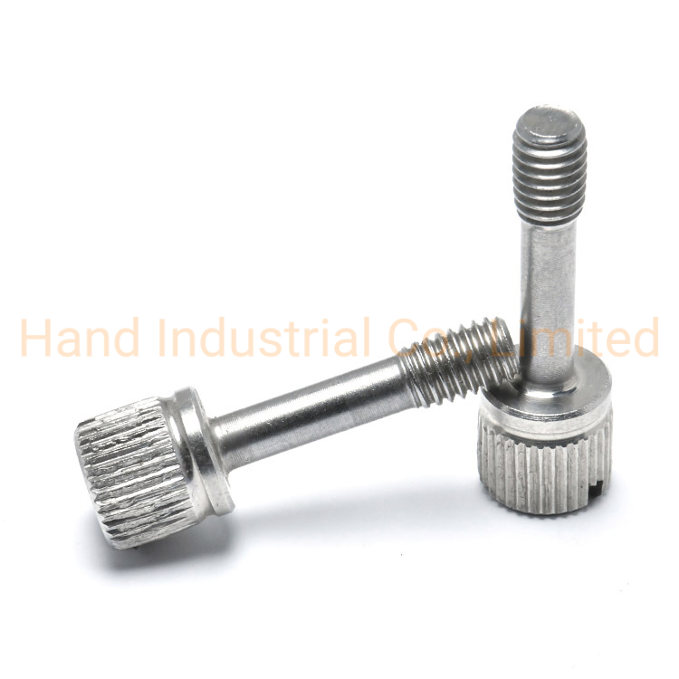 M6 Stainless Steel 304 Slotted Knurled Head Captive Panel Screws
