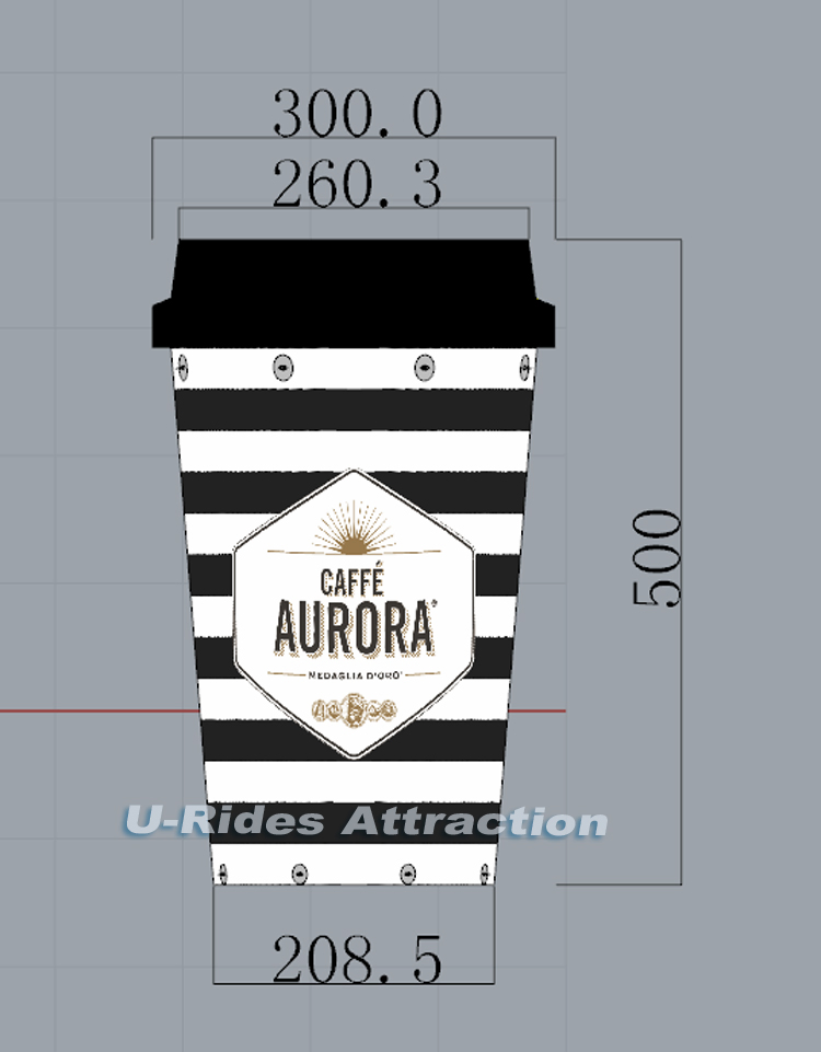 Giant inflatable model coffee cup advertising cup Inflatable Coffee Cup with Custom Logo