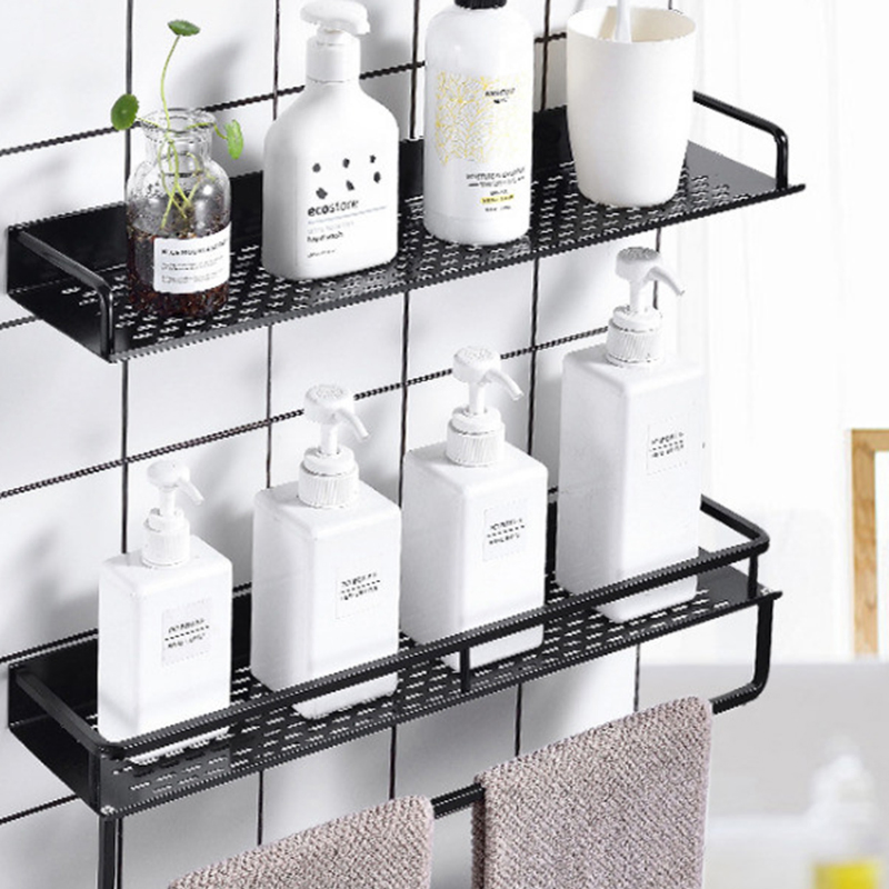 Badkamer Toilet Ijdelheid Muur Opknoping Zwart Gat-Gratis Badkamer Plank Zuig Muur Toilet Opslag Plank