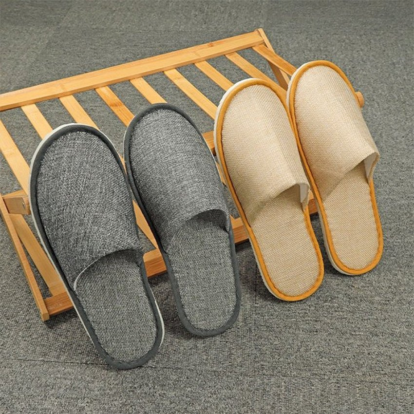 Эко-тапочки одноразовые с вышивкой для отелей