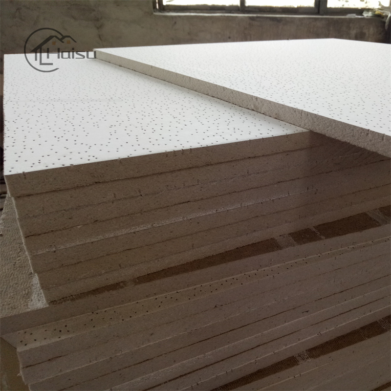 Light Weight Water Resistant Mineral Fiber Wool Ceiling Tiles with T-Bar Grid for Acoustic Ceiling