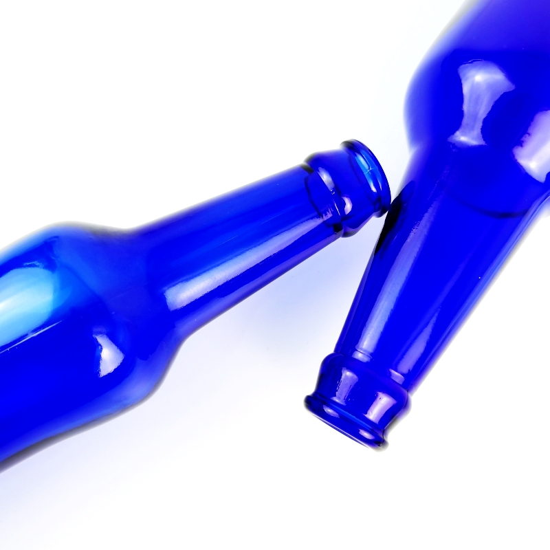 500ml Customized Beer Glass Bottle Blue Color Bottles