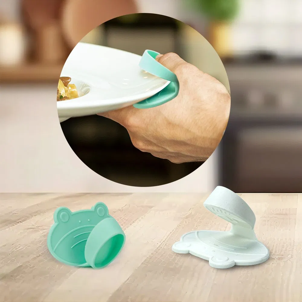 Frog Shaped Heat Pad Kitchen Finger Covers Pot Holders for Casserole Pots and Terrine Baking Pans