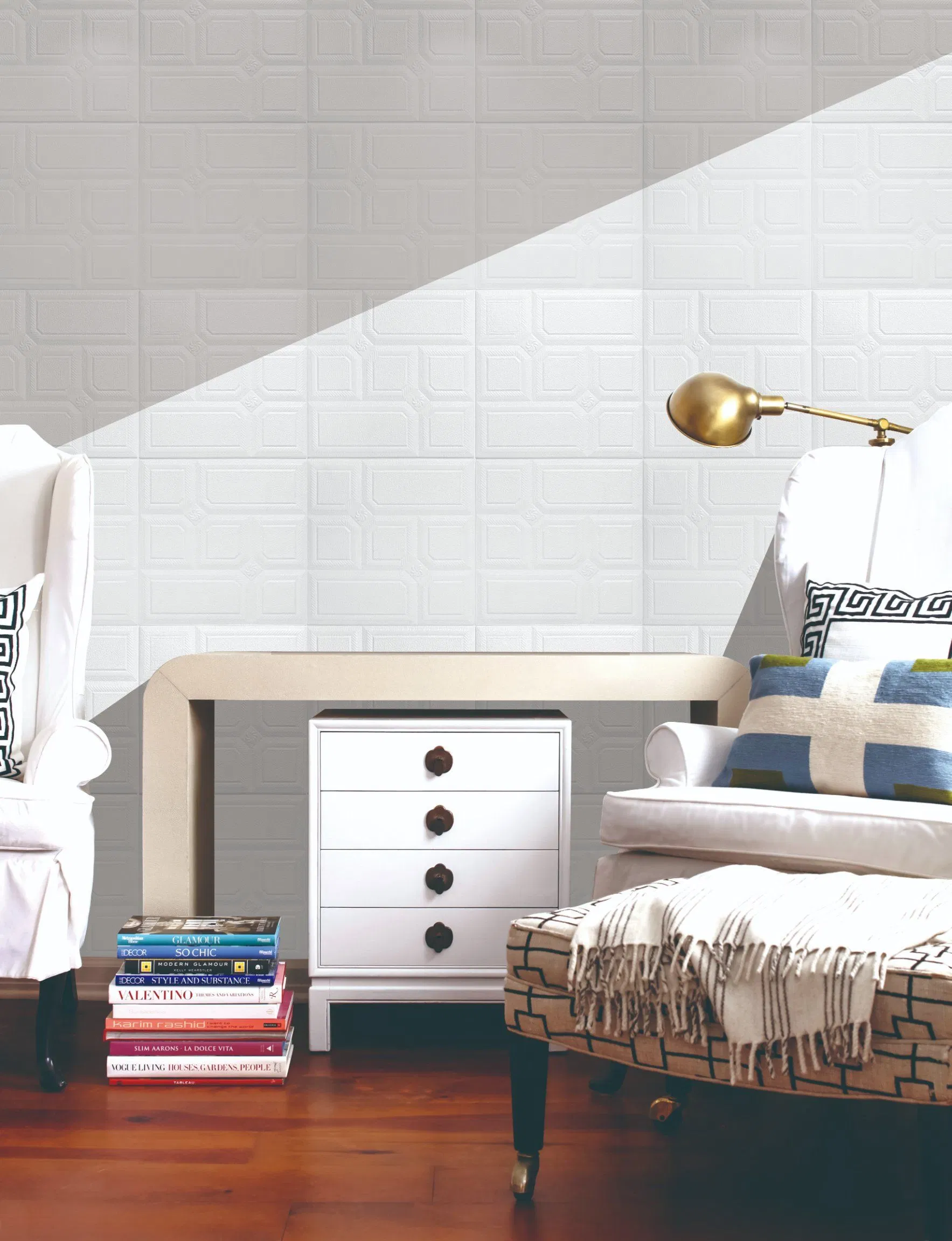 3D Wall Stickers Embossed Waterproof Self-Adhesive Decoration Foam Wall Stickers