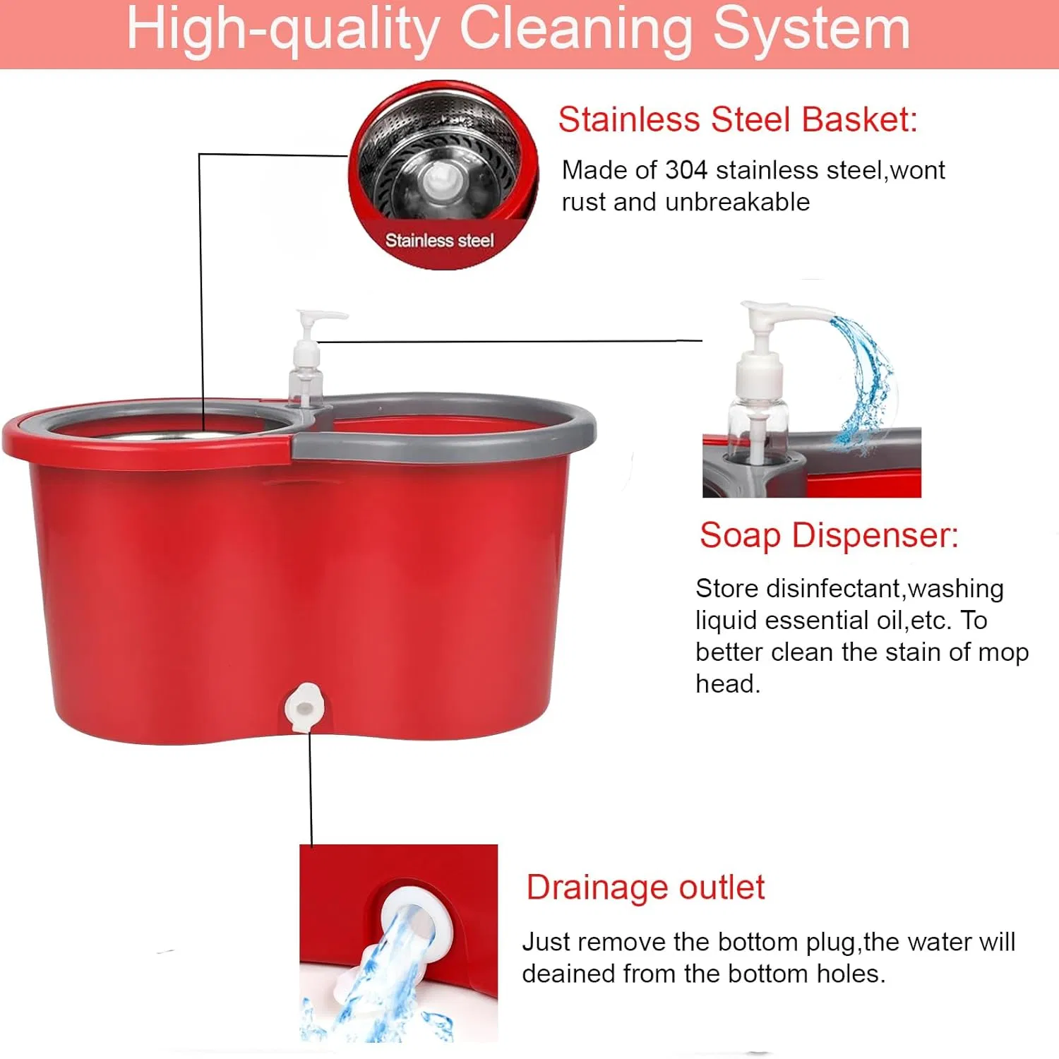 Ultimate Microfiber Spin Mop System for Deep Floor Cleaning