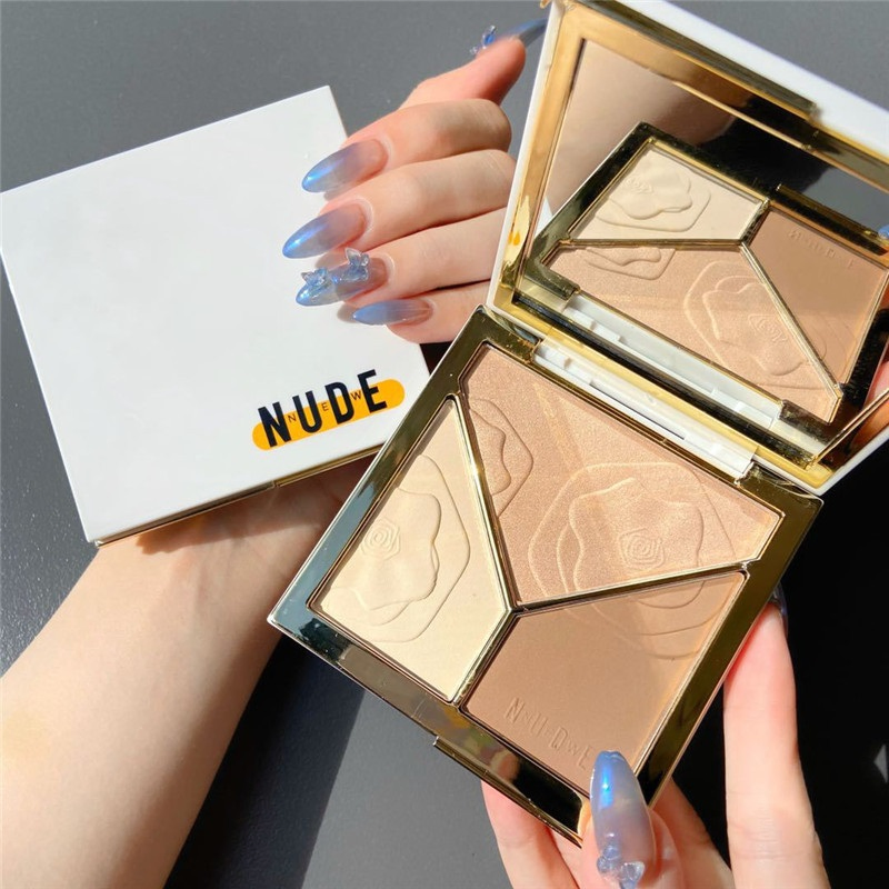 Y112 Improved Formula Product High Quality Custom Foundation Face Pressed Powder Palette 5 Color Makeup Cosmetics Beauty