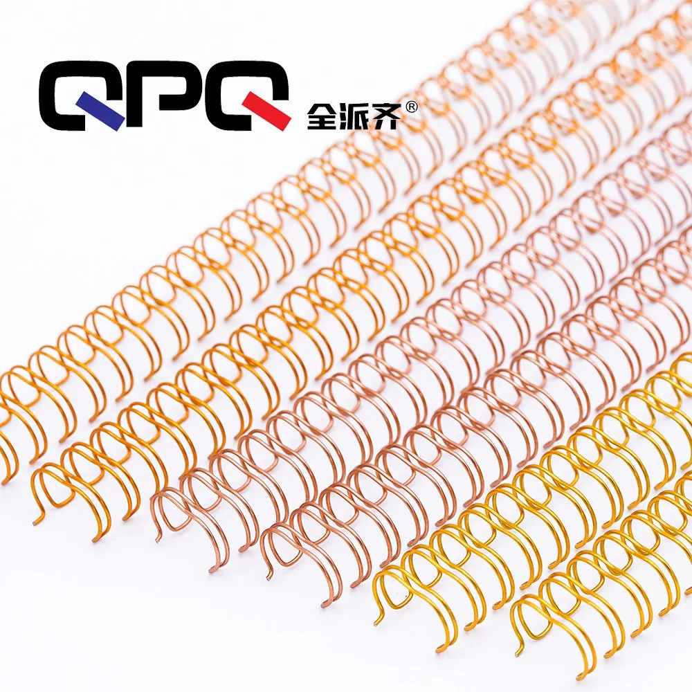 Beautiful Color Pet Coated Steel Wire Double Loop Binding Spiral for Notebook & Calendar