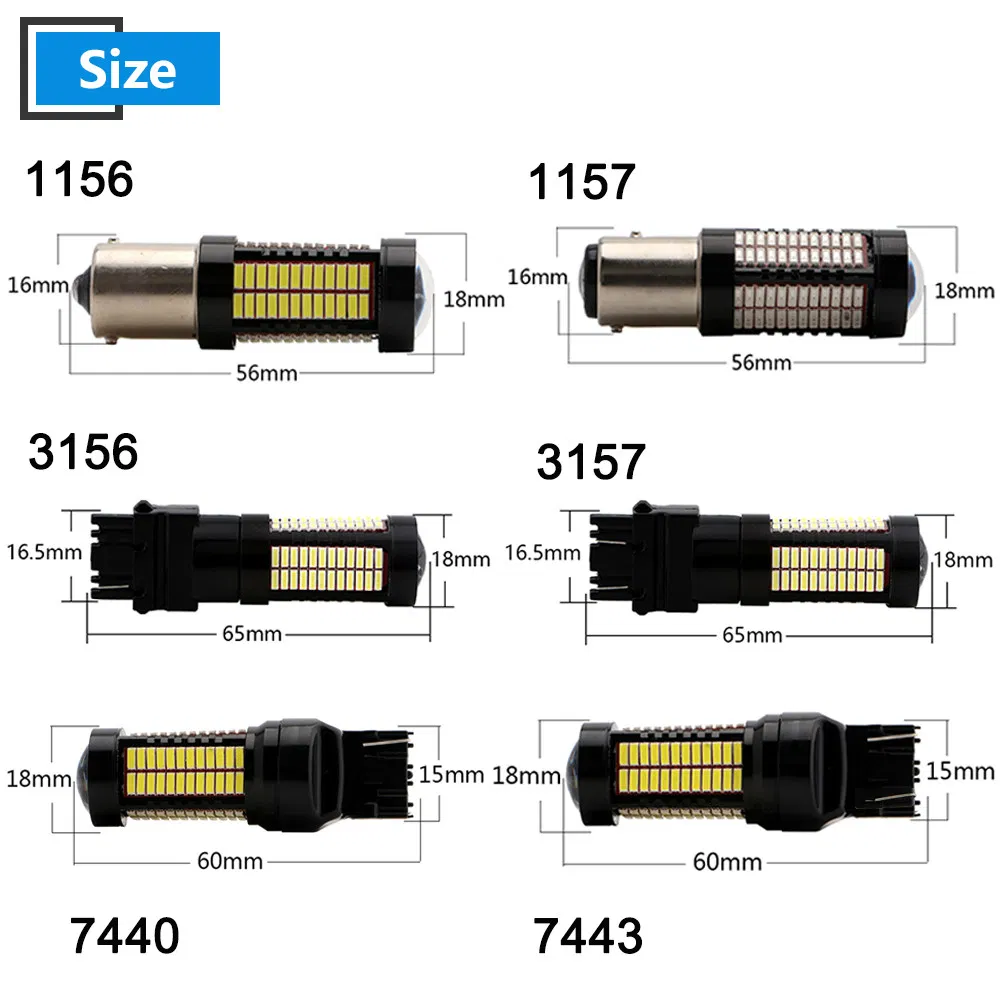 Светодиодная лампа для авто 106SMD 4014, 12В