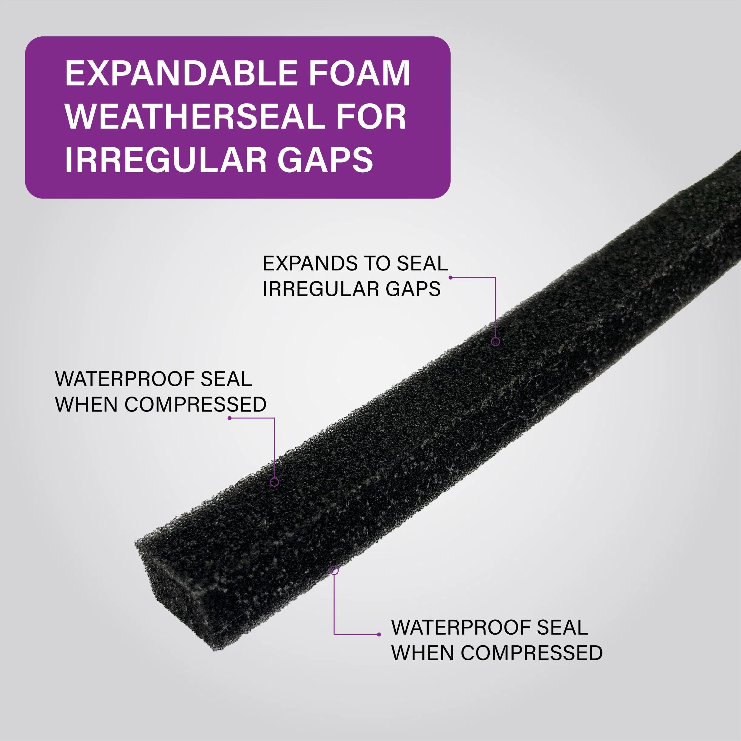 Soundproof Window Sealing Expansion Foam Tape