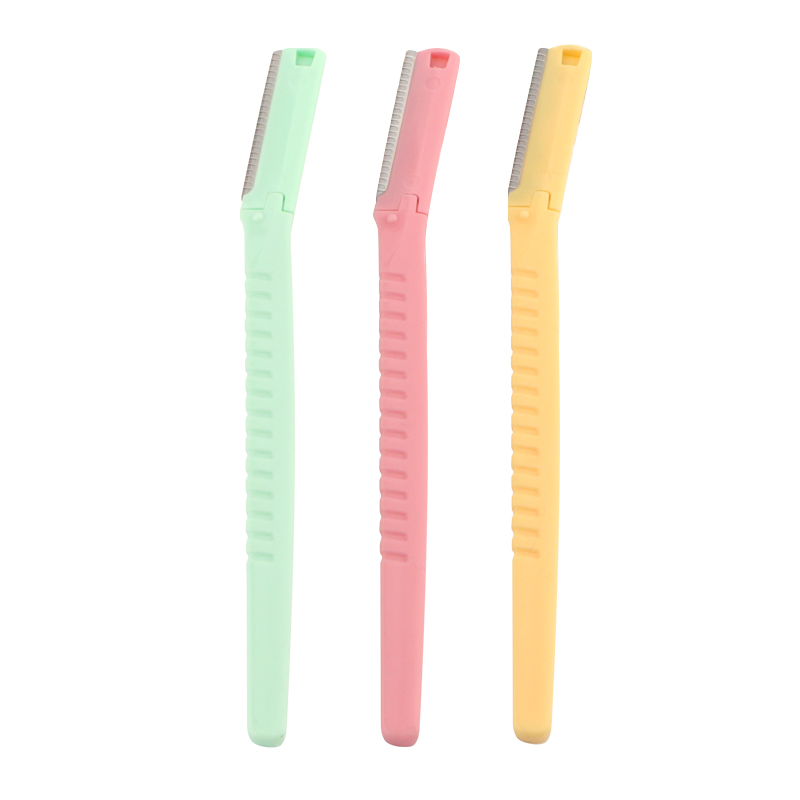 Plastic Eyebrow Shaper Razor 3 Pack Lady Precision Shaver Razor