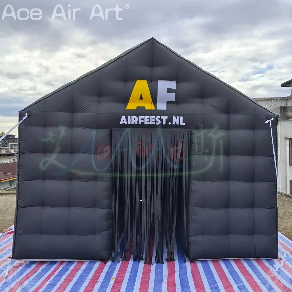 Birthday Backyard Wedding Inflatable Nightclub Tent Large Black Inflatable Party Club Tent
