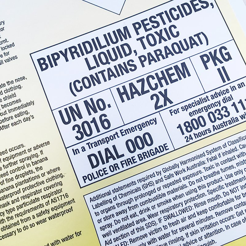 Compliant Removable Pesticide Custom Print Plastic Bottle Labels