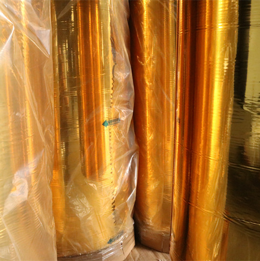 China Manufacturer of Metallized Gold Pet Foil Film