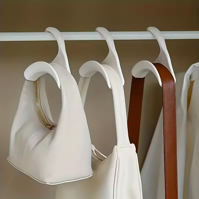 Closet Bag Hooks Rack Arch with Handbag Hangers Tie Scarf Hanging Buckles Multi-Purpose Closet