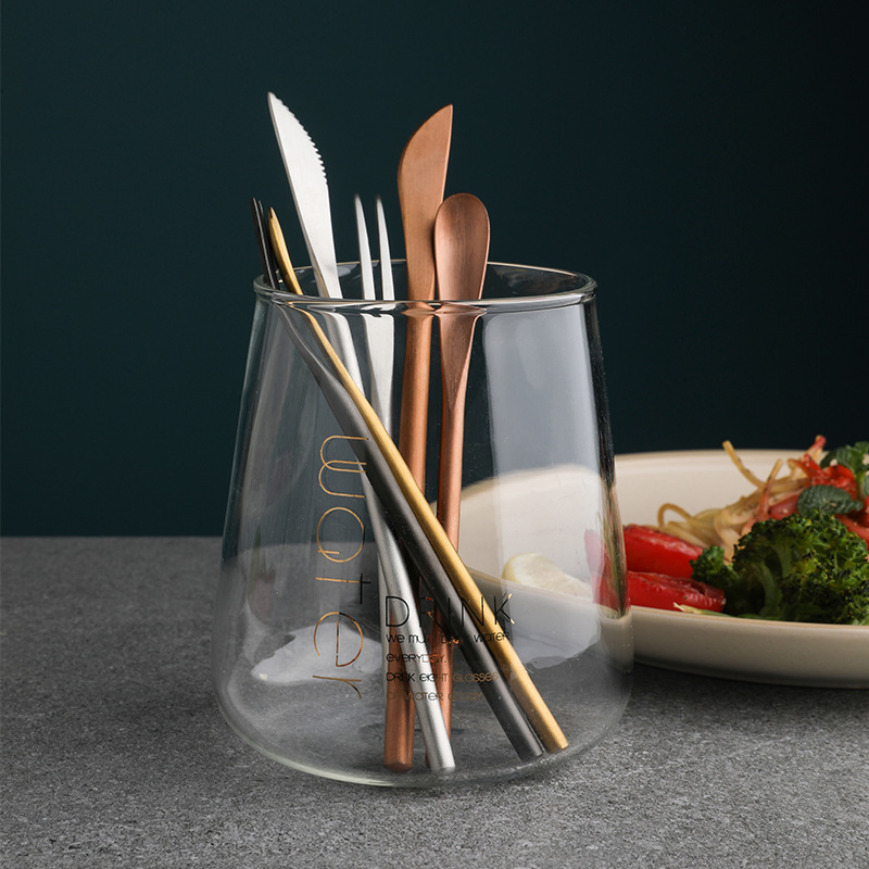 Stainless Steel Cutlery Set Creative Japanese Round Handle Cutlery