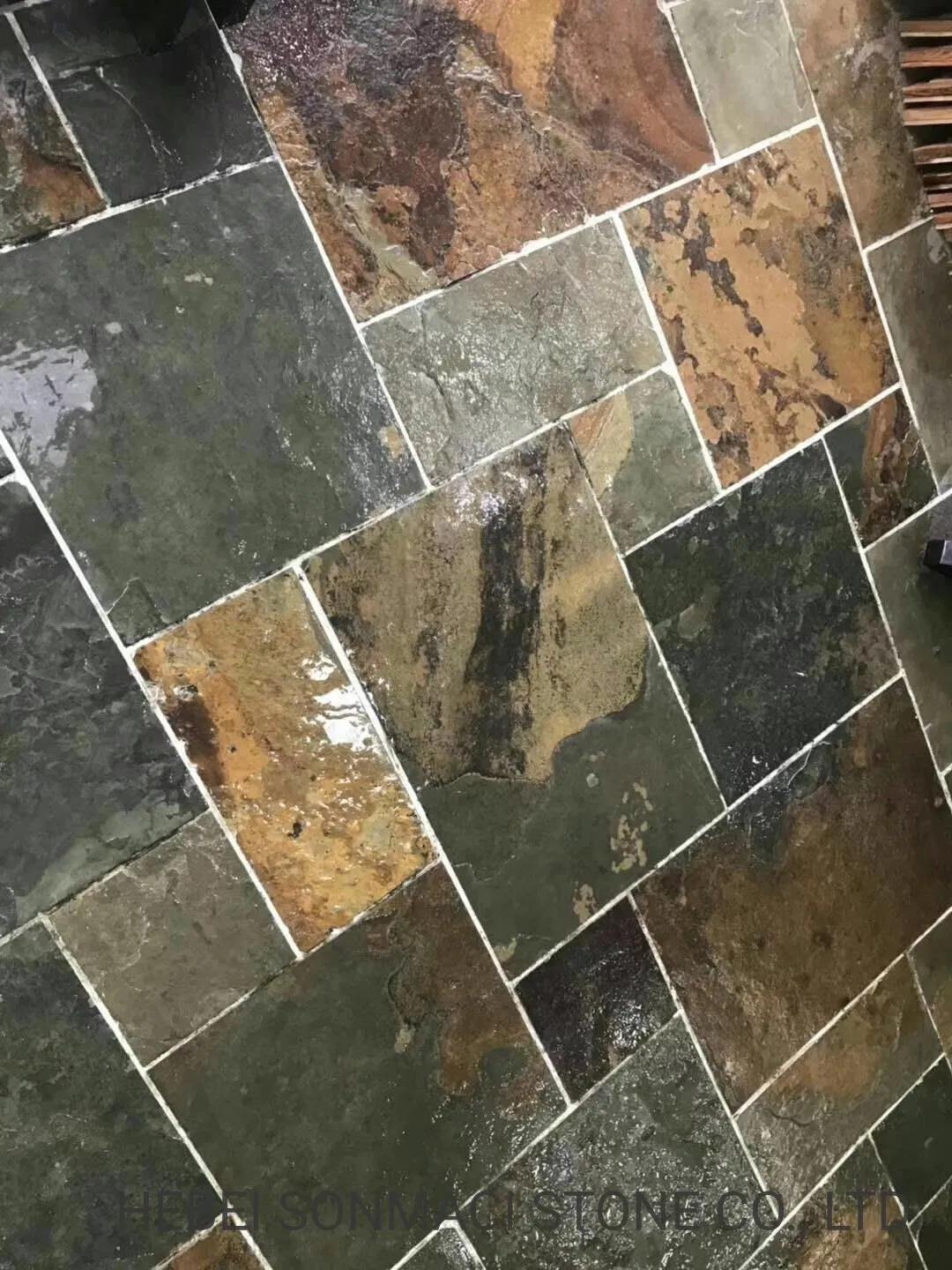 Natural Split Surface Rusty Slate Floor Tile for Home Decoration