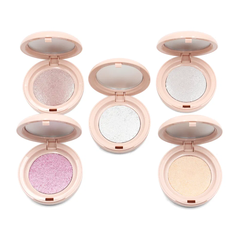Custom Logo Luxury Vegan Diamond Glow Face High Pigment Shimmer Pressed Silky Highlighter Palette Makeup