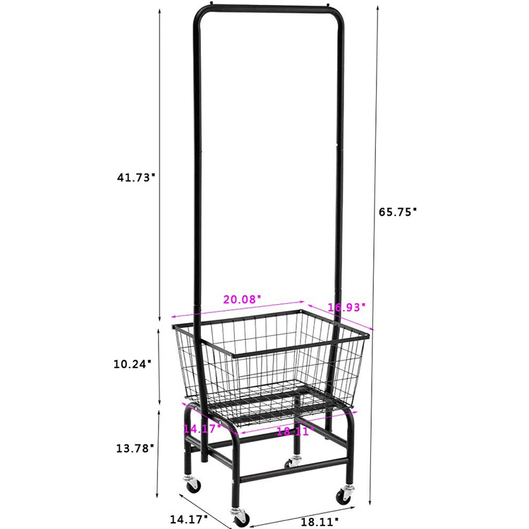 2-Layer Mobile Chrome Wire Shelving for Bedroom