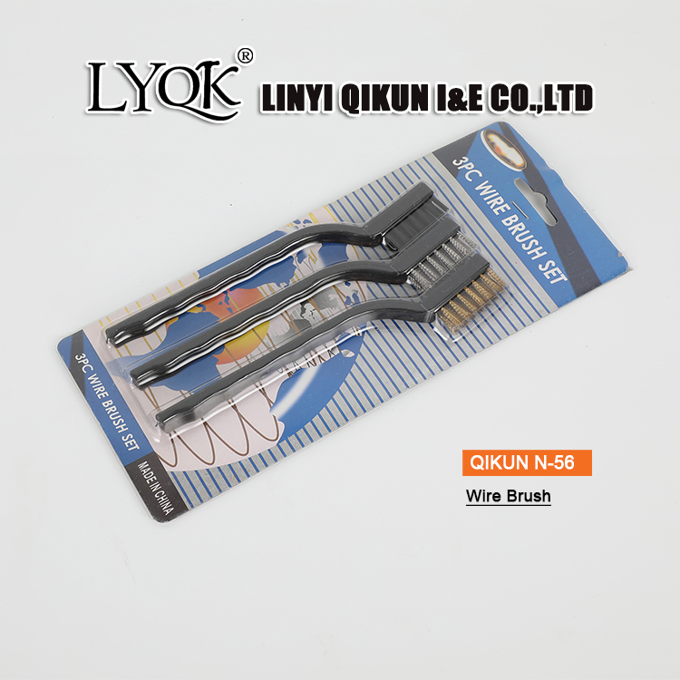 N-53 Decoration Construction Hardware Hand Polishing Tools Plastic Handle Wire Steel Brush