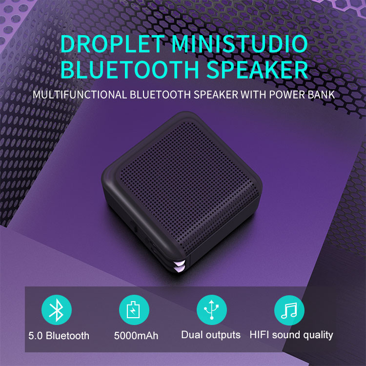 Портативная колонка-министудия 12W с Power Bank 5000 mAh