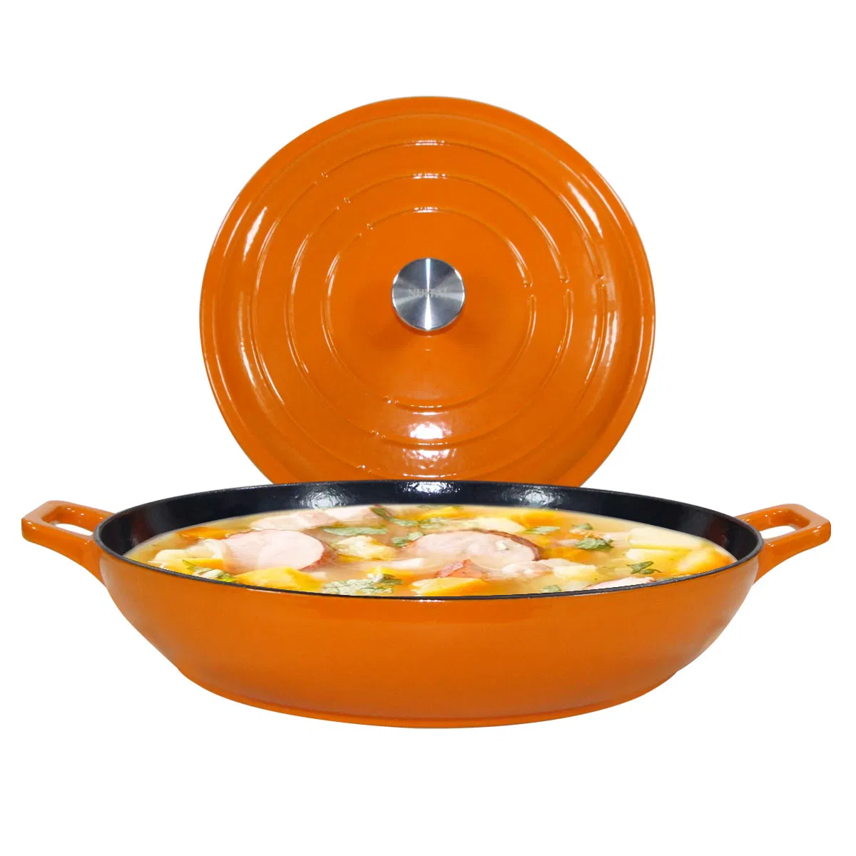 Чугунная эмалированная жаровня Dutch Oven 4.9 кварт