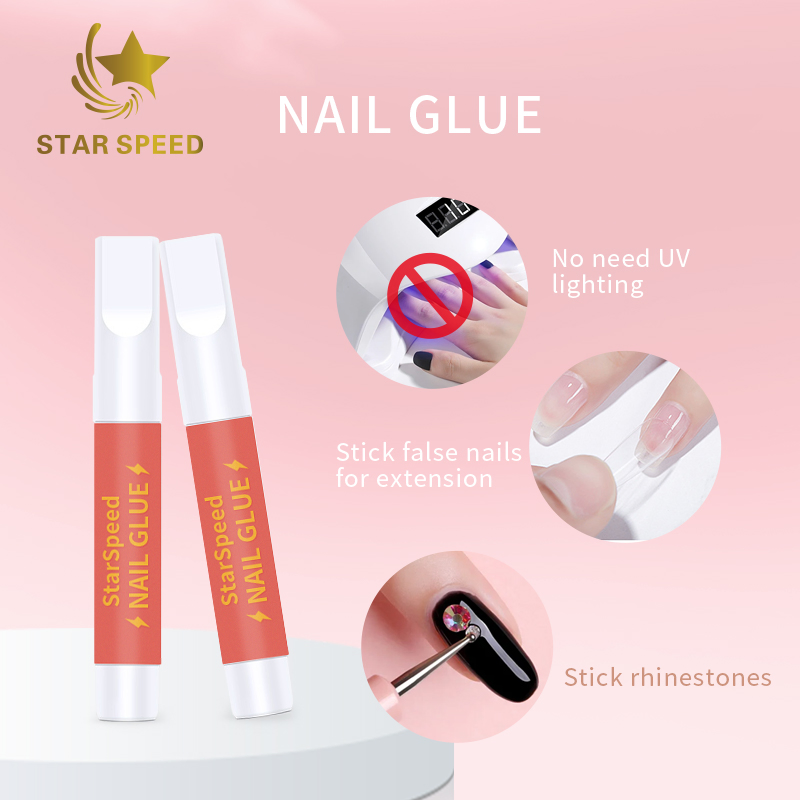 Custom Logo Mini Pink 2g Bond Press on Nails Glue Nail Tips Glue