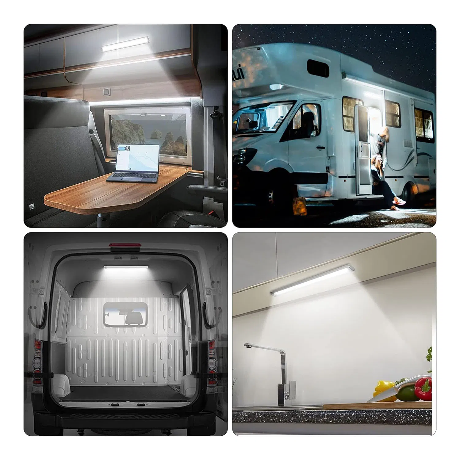 Светодиодная лампа для салона авто 160 LED, 16W