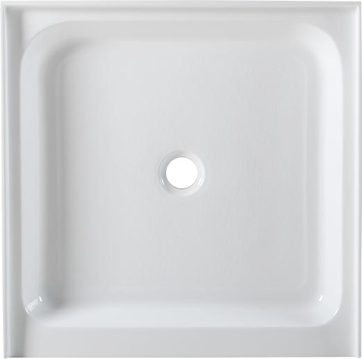 Square Center Drain with Tile Flange Shower Base
