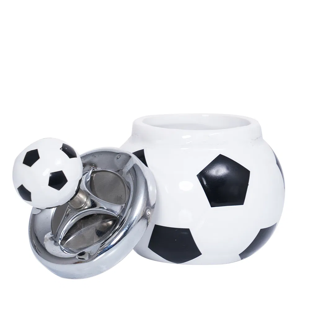 International Ceramic Football Rotating Spinning Ashtray