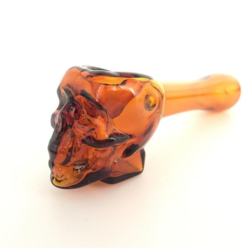 Factory Oil Burner Pipes Thick Skull Smoking Hand Skull Glass Pipe