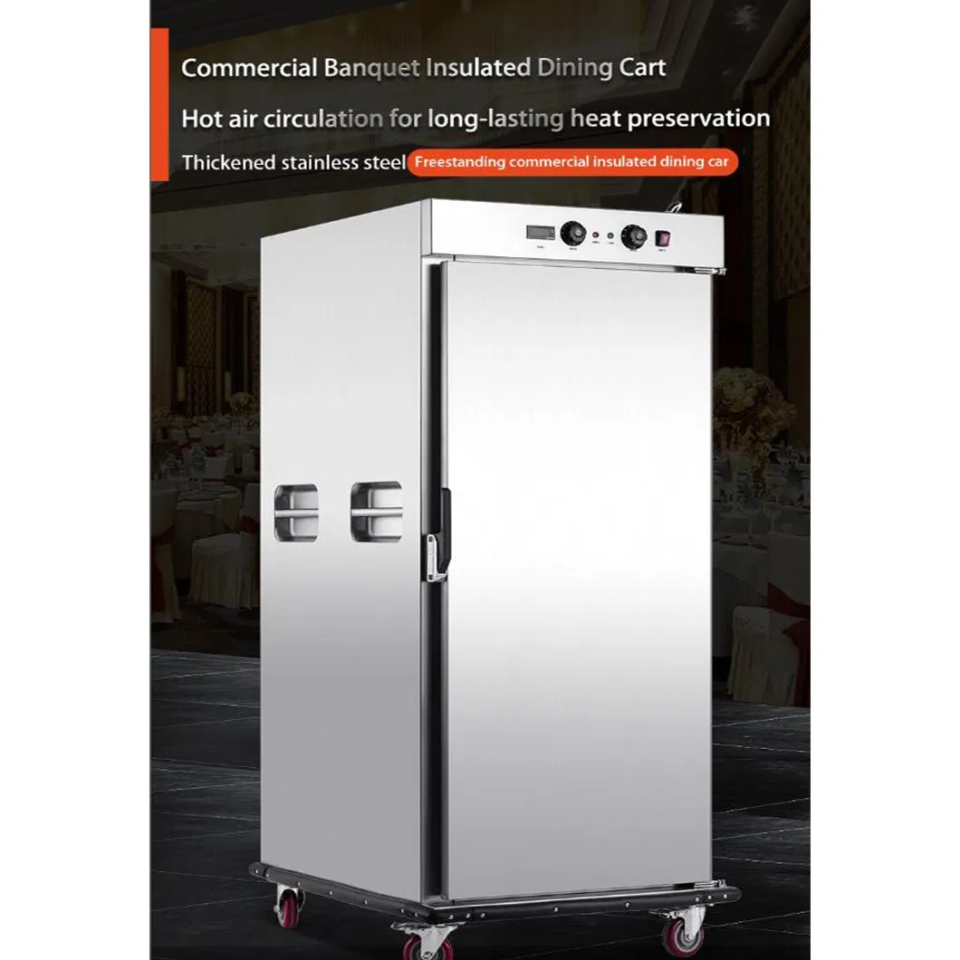 Hot Sale Commercial Banquet Mobile Food Warmer Cart Single Door Mechanical Rotary Button