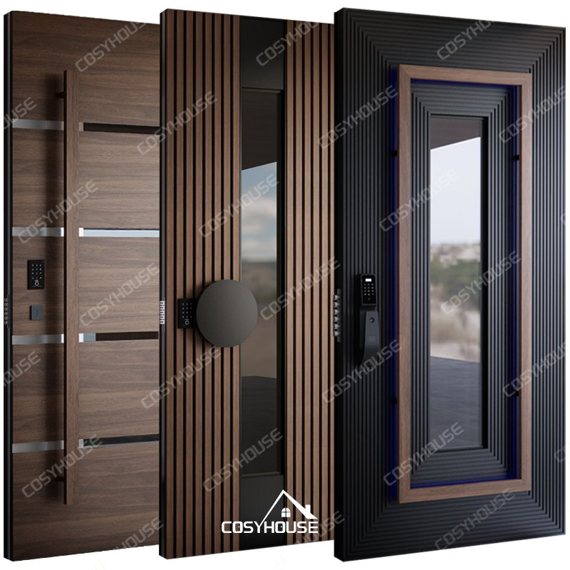 Ultra-Strong Anti-Burglary Exterior Home Door with Smart Lock System