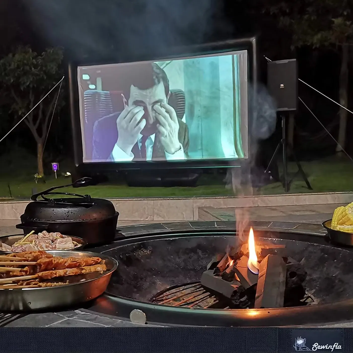 Large Outdoor Air Cinema Customized Outdoor Inflatable Movie Screen Home Projector Screen