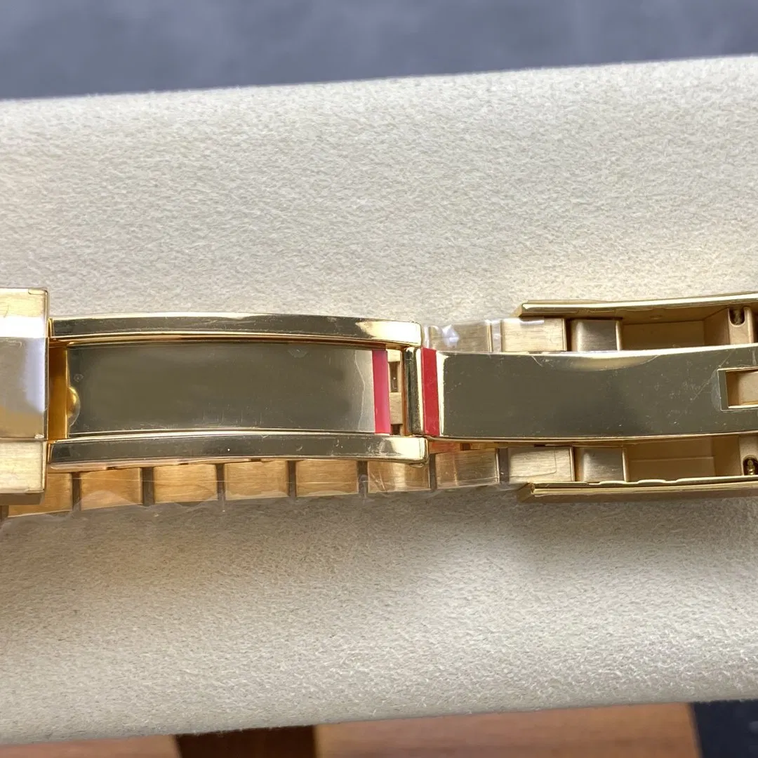 Luxury Gmt Supercloning Watch Gold Stainless Steel Natural Stone Dial 24 Hour Bezel