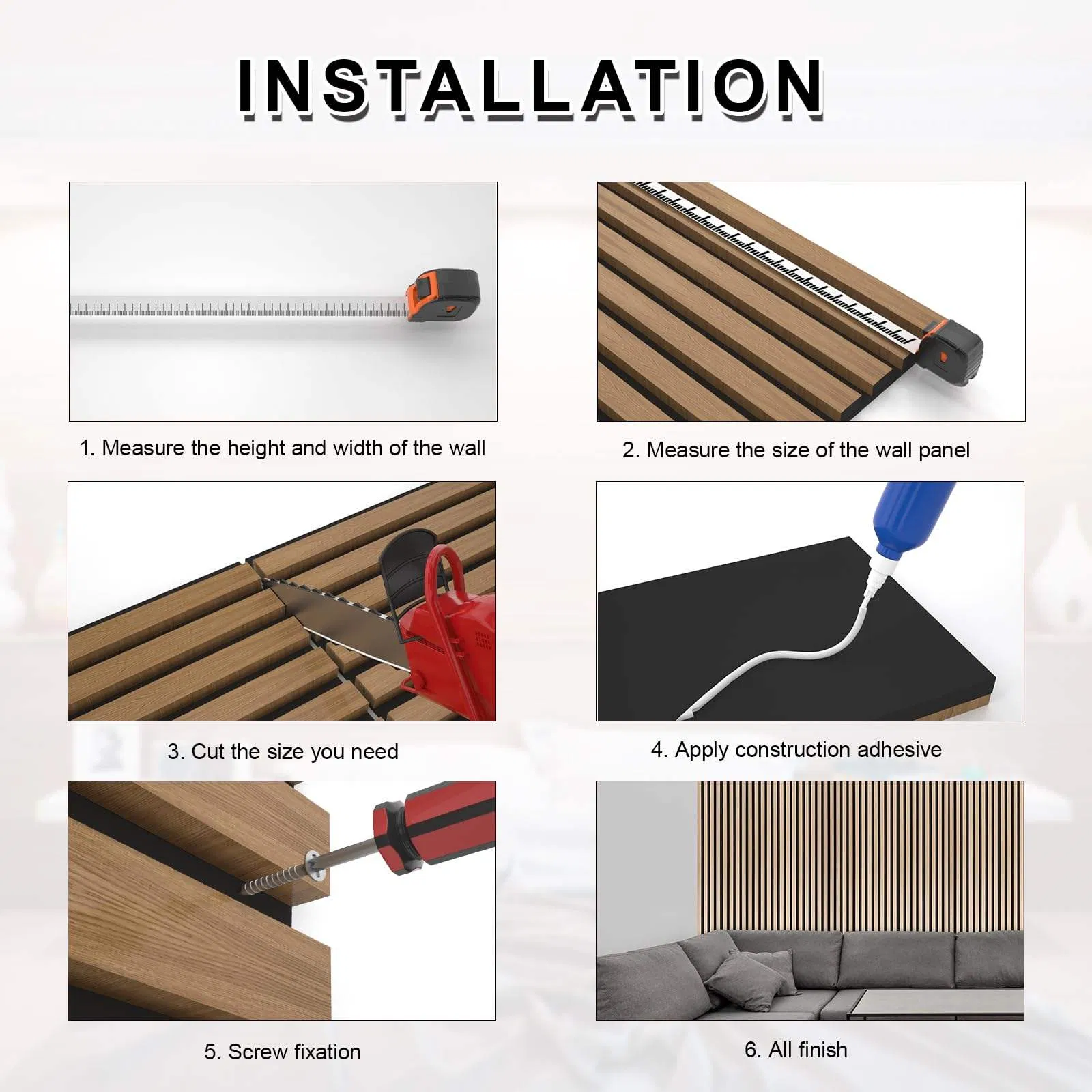 Modern Interior Material Wall Decoration MDF Acoustic Panel