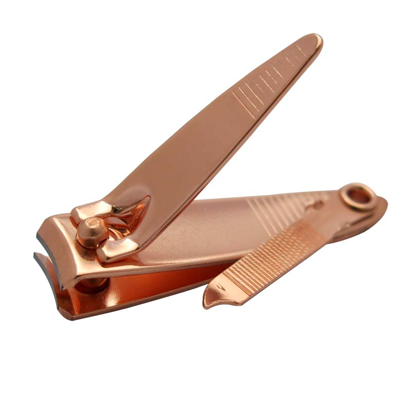 Beauty Instrument Mini Shape Rose Golden Easy to Take with File Nail Clippers (602JRG)