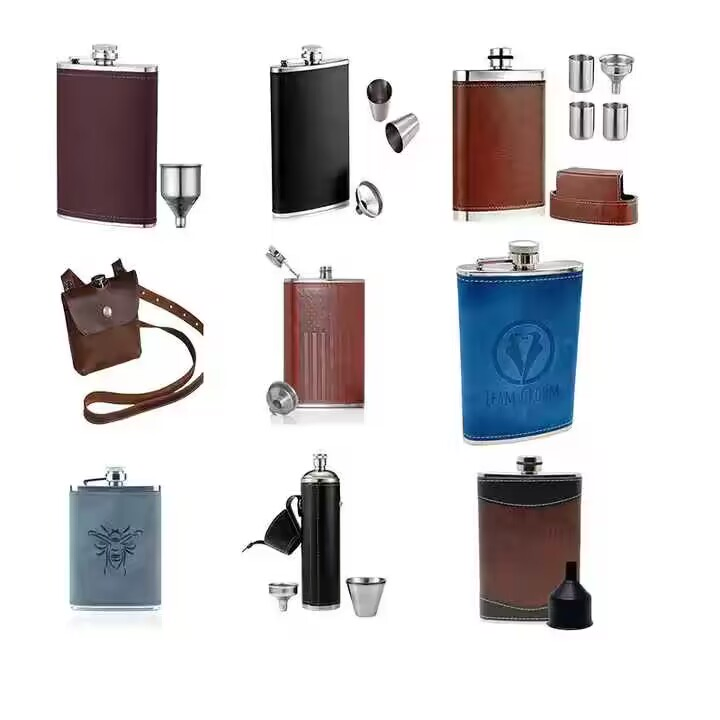 Low Price Leak Proof Stainless Steel Liquor Whiskey Vodka Black Gold Silver 4oz 5oz 6oz 7oz 8oz Alcohol Hip Flask for Bar Party Camping