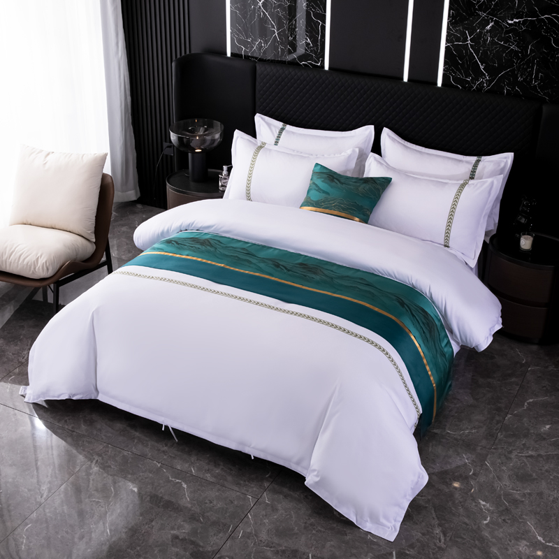 Hotel Cotton Cabric Textile Bedclothes Sabana 3 Piezas Duvettems Set of Bedding