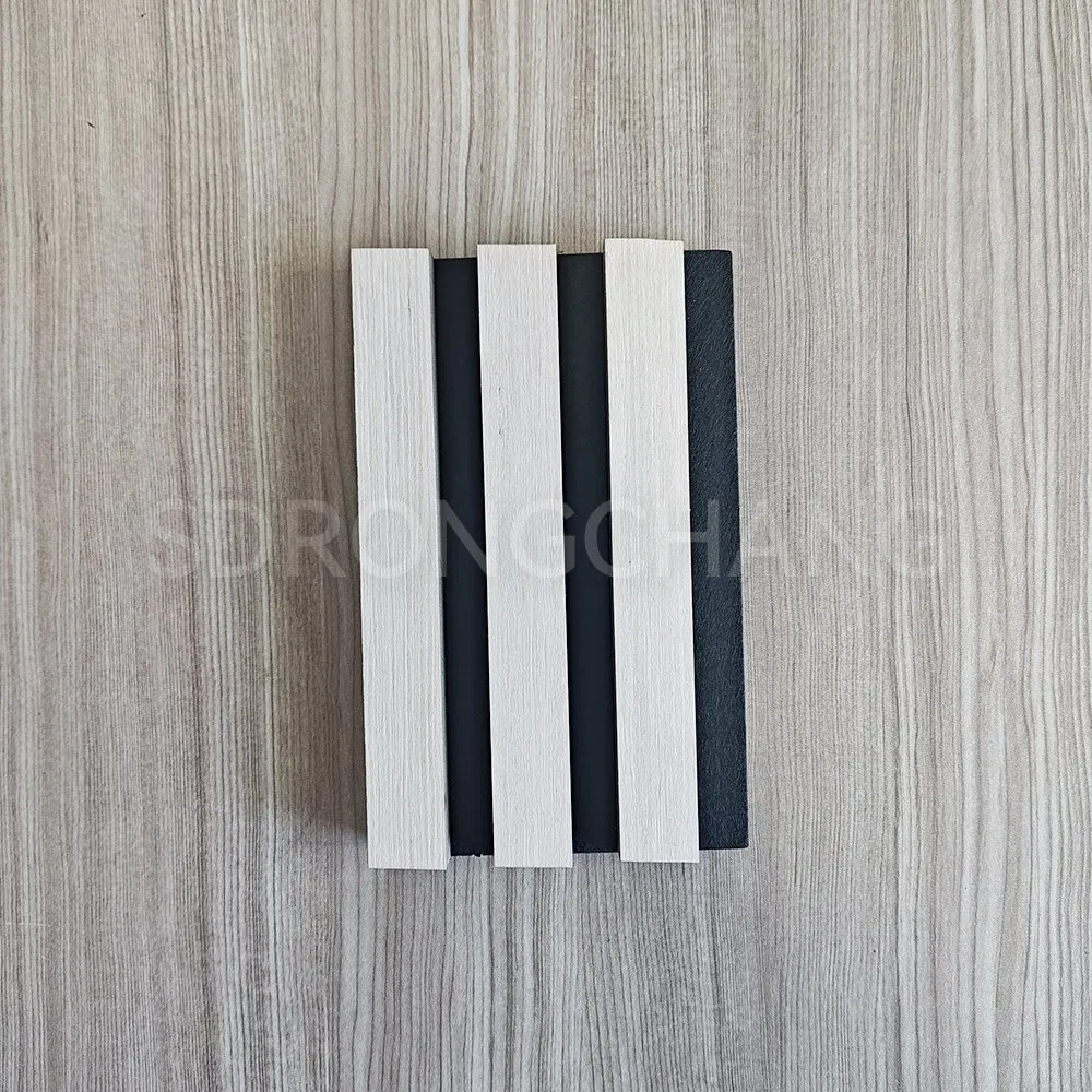 Acoustic Foam Board Panels Soundproof Polyester Acoustic Slat Vaneer Wall Decor Panels