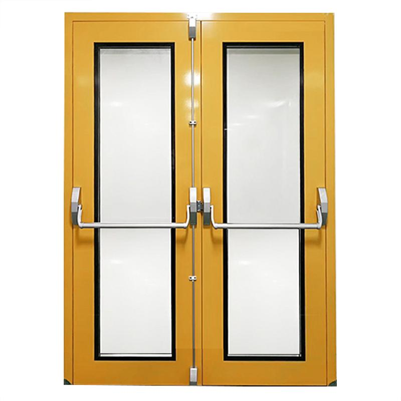 Automatic Alarm Exit Fireproof Steel Door Fire Door with Alarm Panic Bar