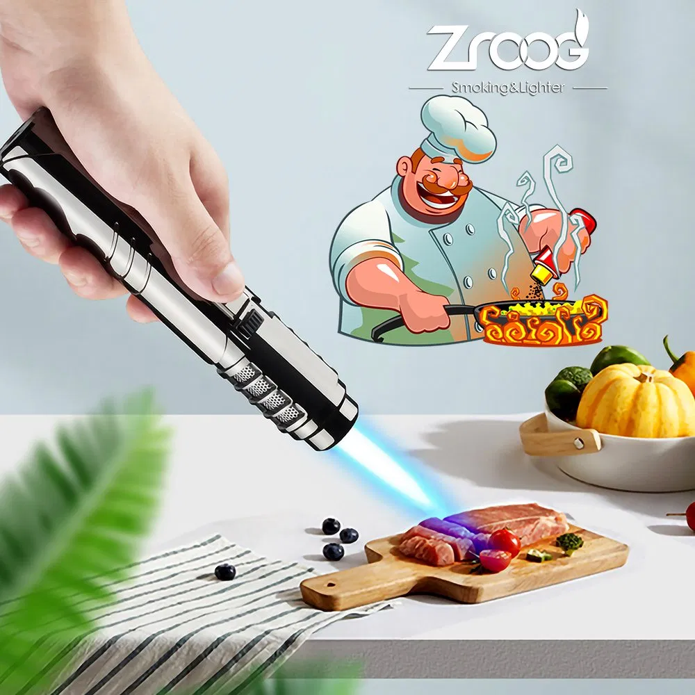 High Jet Flame Butane Gas Lighter Torch Lighters Refillable Adjustable BBQ Fireplace Stove Lighter