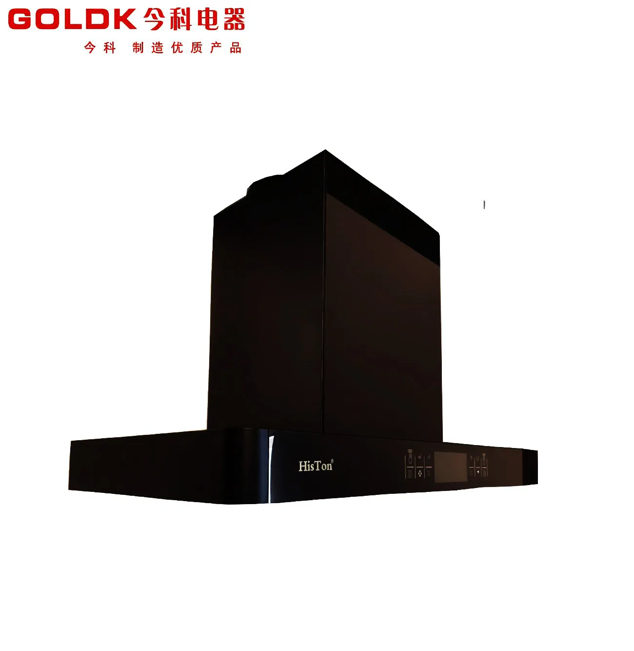 Goldk OEM/ODM Rh-001 T Type Tempered Glass Range Hoods for Home Kitchen