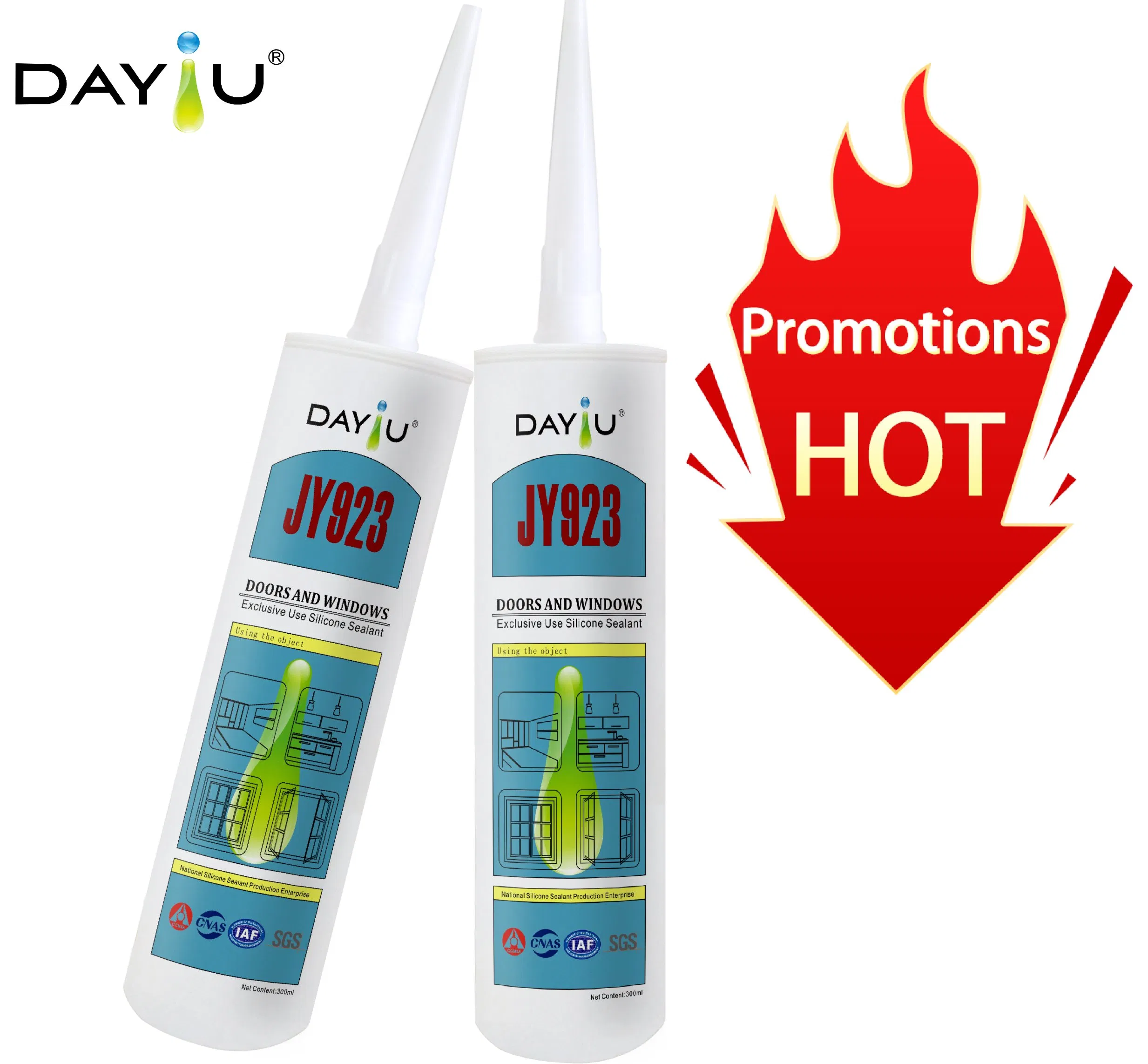 Jy923 Excellent Adhesive One-Component RTV Resistance Weatherproof Neutral Curing Silicone Sealant