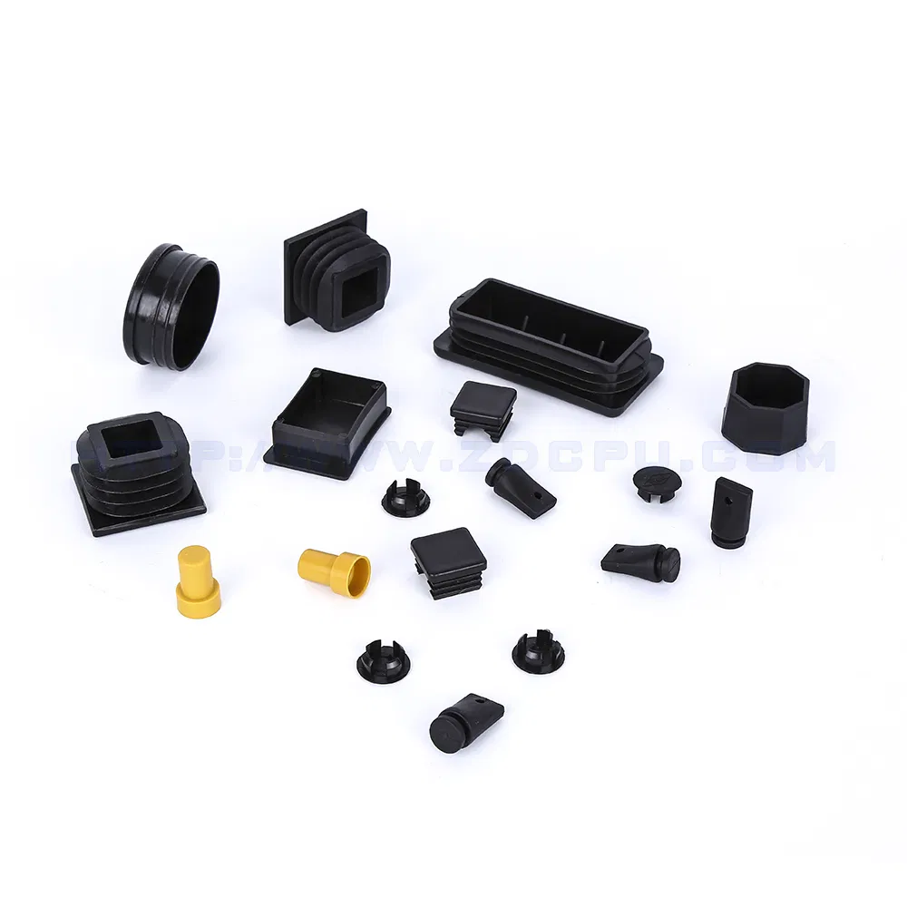 Zhongde Customized Colorful Molding Square Pipes Cap / End Plugs / Plastic End Caps for Steel Tube