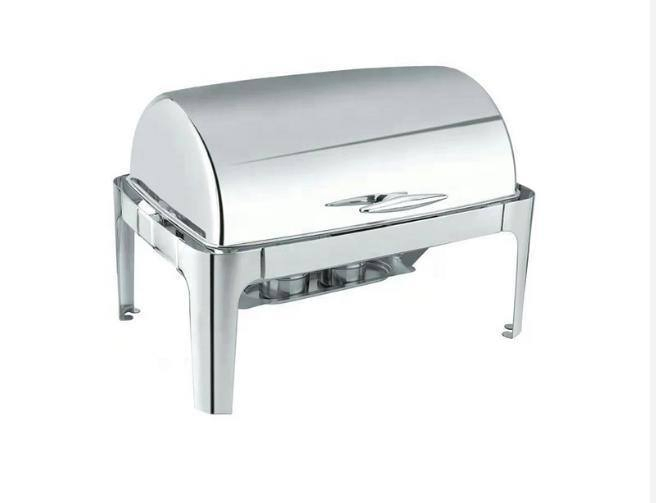 Rectangular Roll Top Chafing Dish with Invisible Lid Single Compartment