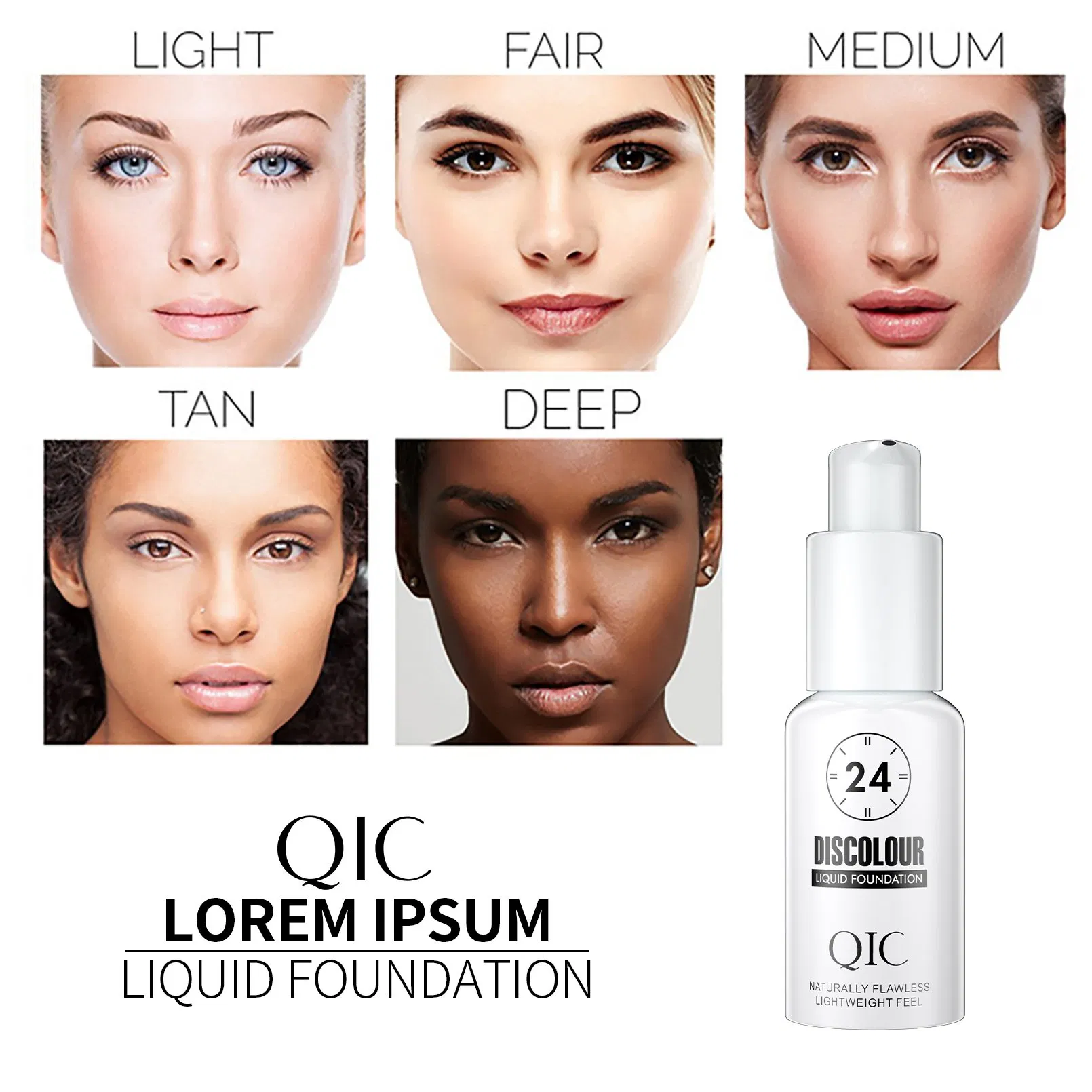 Private Label Cruelty Free Waterproof Long Lasting Full Coverage Matte Liquid Foundation
