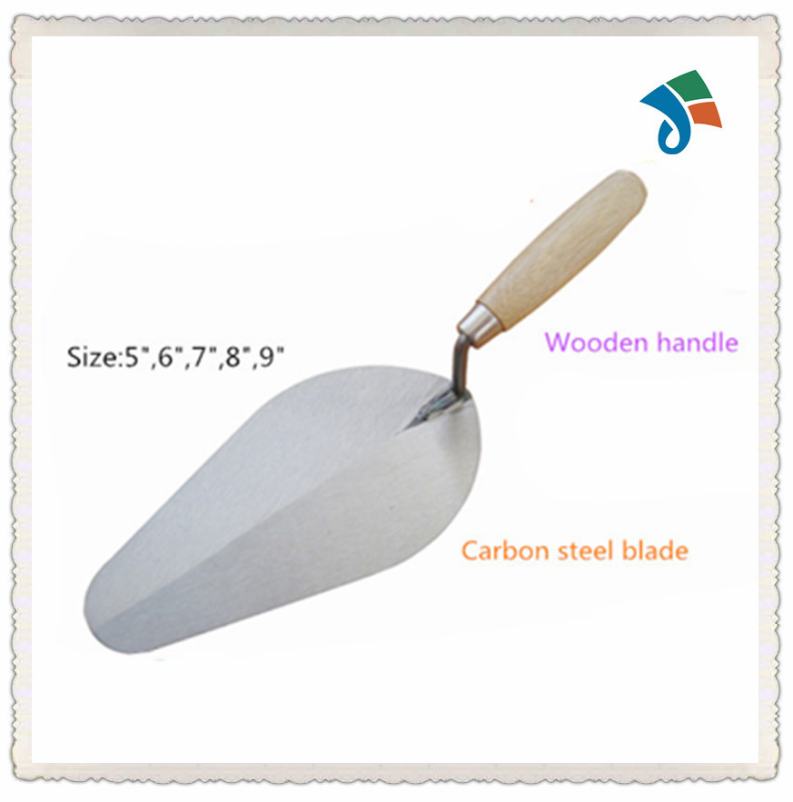 Hand Tools for Building Construction with Wooden Handle Bricklaying Trowel