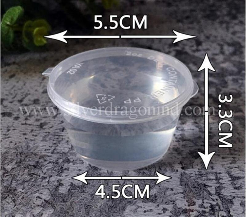 50ml 2oz Disposable PP Plasitc Sauce Bowl / Cup with Lid